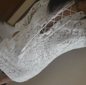 Forever 21 bohemian style white dress